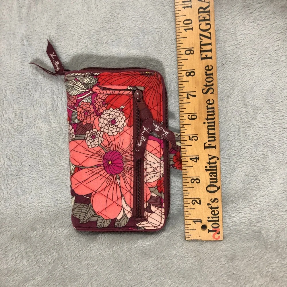 Vera Bradley Floral Wallet RFID Turn Lock Zip‎ Around Clutch - Picture 4 of 4